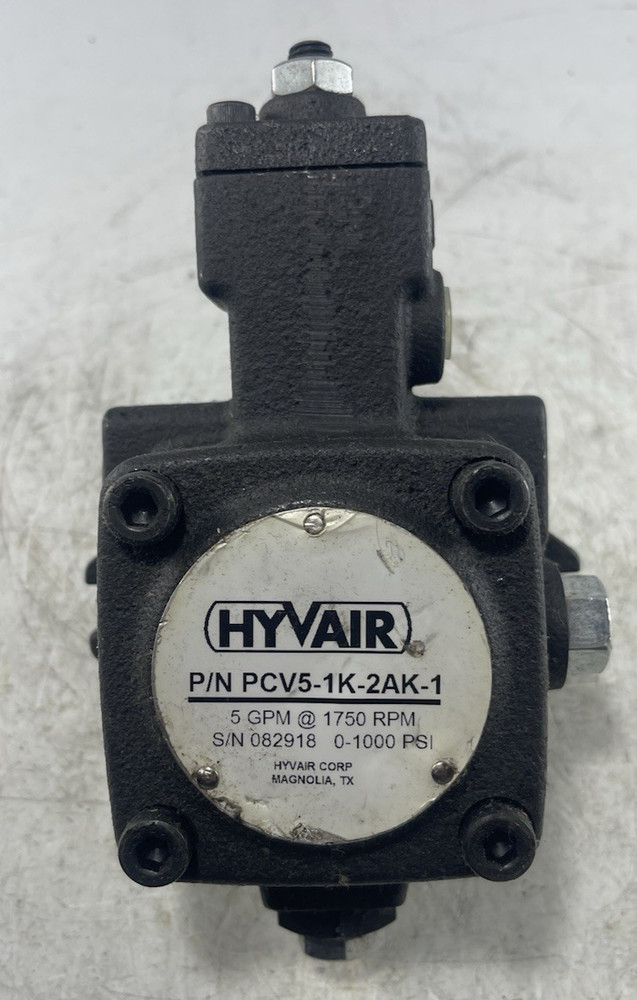New Hyvair Vane Pump PCV5-1K-2AK-1 0.66 Cu. In. Displ. CW Rotation Fast Shipping
