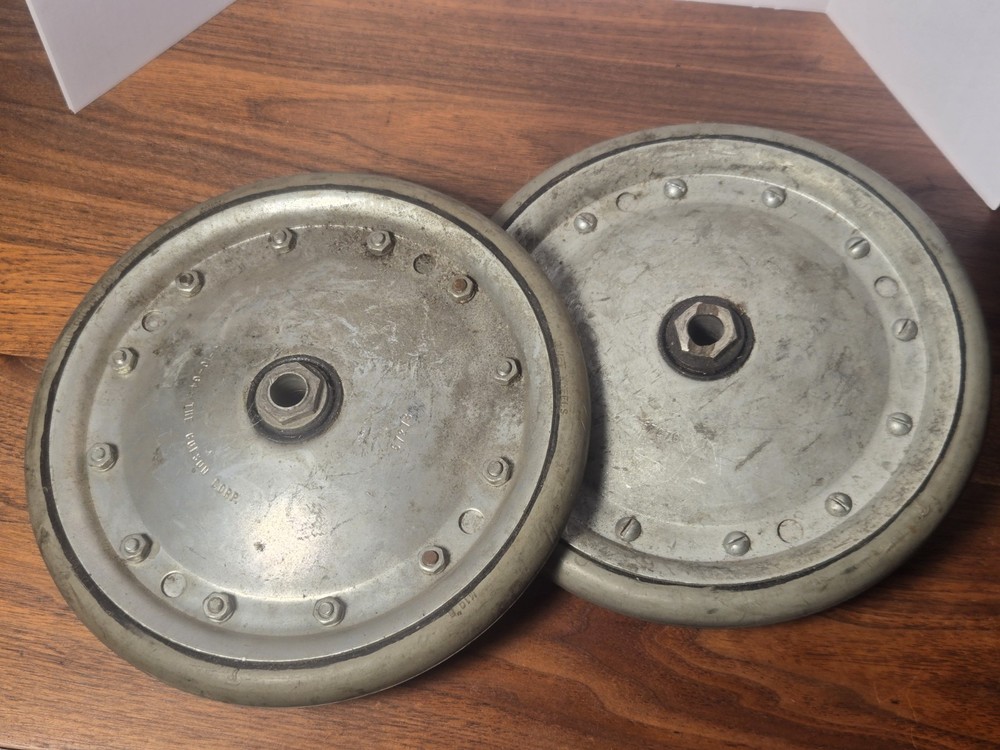 Vintage Colson Quiet Wheel M10 10” Industrial Caster Wheel Elyria Ohio USA