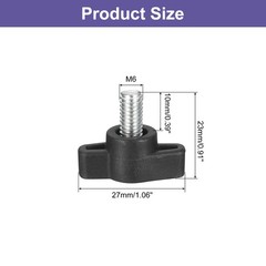 8Pcs Metric Carbon Steel Clamping Screw Knob T Shaped Thumb Screws M6 x 10mm