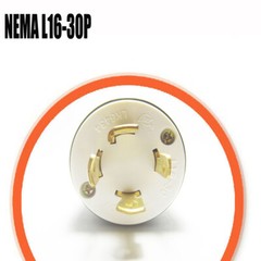 NEMA L16-30P Locking Male Plug Rated for 30A 480V L16-30 Plug AC 60Hz