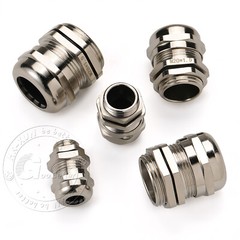 IP68 Waterproof Nickel Plated Brass Cable Glands M6-M100 / PG7-PG63