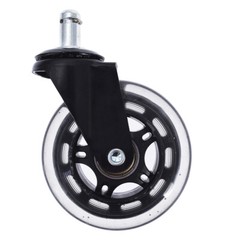 Set of 5 3 inch Office Chair Caster Rubber Swivel Wheels Replacement Heavy Duty