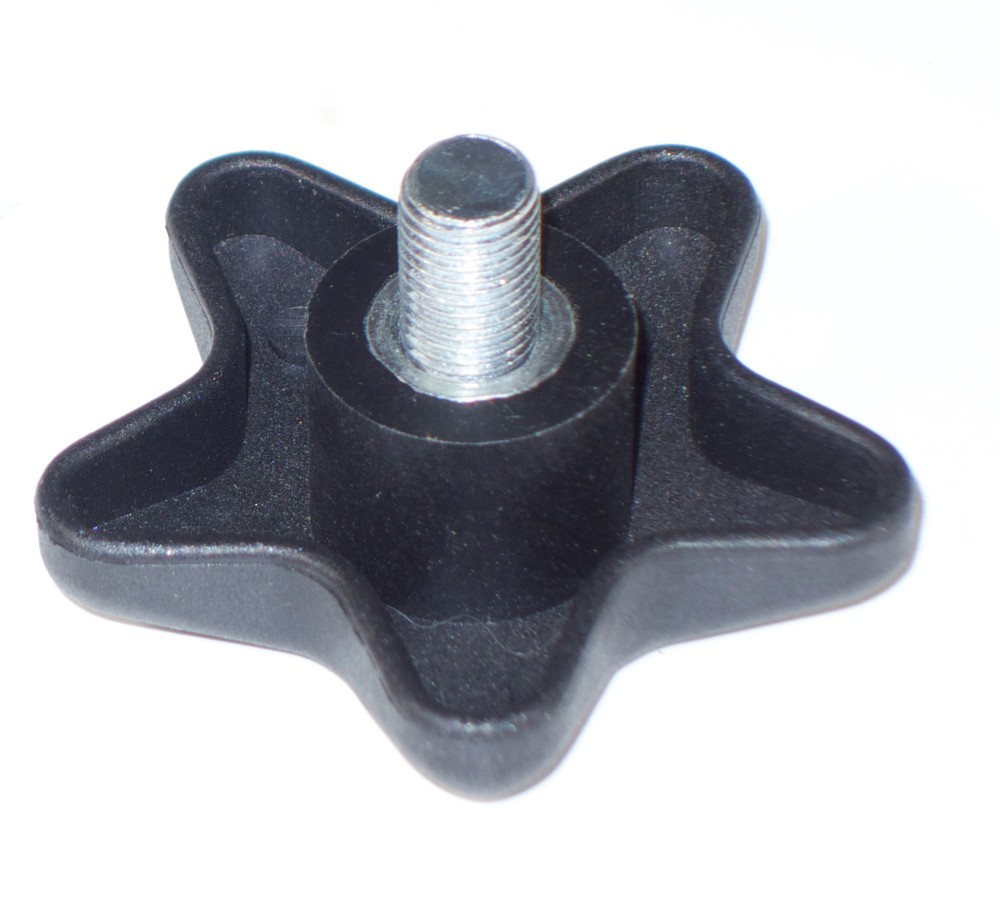3/8-24 Replacement Plastic Star Head Hand Knob Metal Thread Stud Screw 10 pack