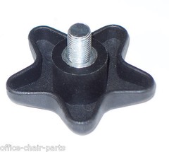 3/8-24 Replacement Plastic Star Head Hand Knob Metal Thread Stud Screw 10 pack