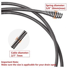 60 Ft Drain Auger Plumbing Snake Clog Cable 5/8 In.Sewer Pipe Cleaner Durable
