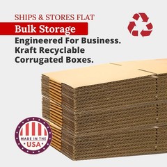 13 x 10 x 4 Corrugated Cardboard Boxes, Flat 13″L x 10″W x 4″H, Pack of 25 | …