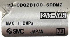NEW SMC 20-CDQ2B100-50DMZ PNEUMATIC COMPACT CYLINDER 1.0MPa 20CDQ2B10050DMZ