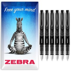 ZEBRA Fuente – Disposable Fountain Pen – Black Ink 6 Count (Pack of 1),