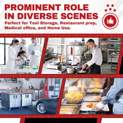 30X24 NSF Stainless Steel Cart Work Table – Heavy Duty Rolling Food Prep Table –