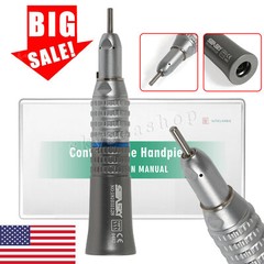 SEASKY Dental Slow Low Speed Straight Handpiece 1:1 Nose Cone Fit NSK