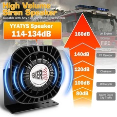 100W Siren Speaker for Emergency Vehicles – 134 Db High Output Siren Speaker