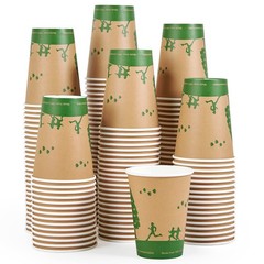 240 Count 12 oz Compostable Paper Cups, Biodegradable Disposable Paper Coffee…