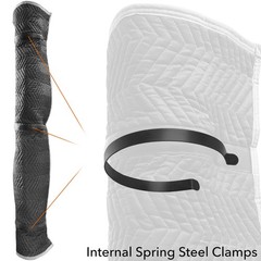 Door Jamb Protector Pad with 3 Sewn-in Steel Spring Clips, 72″ x 24″, Black