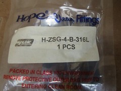 Hy-Lok Short Tube Weld Gland with Shoulder H-ZSG-4-B-316L HZSG4B316L New