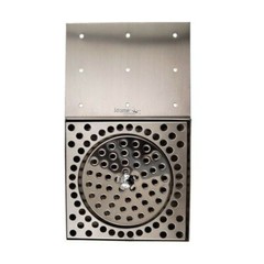 Stainless Steel Drip Tray – Counter Mount With Glass Rinser and Drain