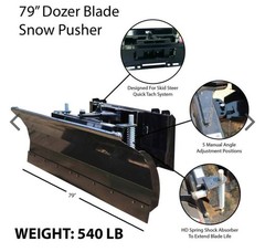 Titan Attachments 79” Snowplow Dozer Blade Skid Steer Quick Attach Snow Plow