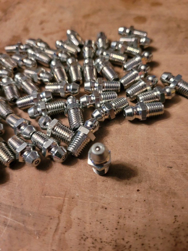 1/4-28 Straight Grease Zerk Fitting Nipple Fitting Qty “50” pc Umeta Germany