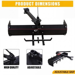 42″ Steel Adjustable Tow Behind Box Scraper Blade For Lawn Garden Tractors