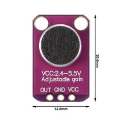 6 Pieces Electret Microphone Amplifier Module MAX4466 Adjustable Gain Blue Br…