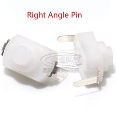 DC 30V 1A Black White Latching On Off Mini Torch Push Button Self-locking Switch