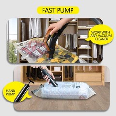 GONGSHI Vacuum Storage Bags, Space Saver Seal Bags For 12 Combo, Clear