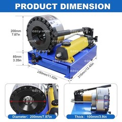 1/8-1inch Pro Hydraulic Hose Crimper Kit With Molds Hydraulic Crimping Machine