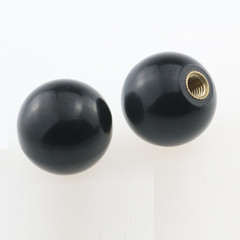 Ball Shaped Hnadle Knobs M4 M5 M6 M8 M10 M12 Thread Clamping Nuts Plastic Black