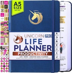 Life Planner – Undated Daily, Weekly & Monthly Planner with Budget Section