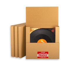 50 Pack LP Mailers, 12.8×12.8×1 inch Vinyl Record Shipping Boxes
