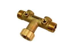 Simmons 7250LF Brass Hose Manifold Tee Pipe Fitting Made In Indonesia Lead Free