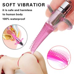 Clit Licking Tongue Finger Vibrator G-Spot Oral Massager Sex Toys for Women Men