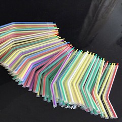 Dental 3-Way Air Water Spray Triple Syringe Disposable Tips Nozzles Tubes Mixed
