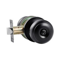 Uimoso Matte Black Interior Door Knobs for Bedroom and Bathroom, 6-Pack, Keyless