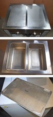 Duke 32″W 2-Well Hot Food Warmer Table Hubert-SS-Covers Thermaduke 20″x12″x6.5″