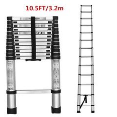 ALL-CARB 10.5/12.5/14.5FT Step Ladder Aluminum Telescoping Extension Ladders