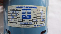howard industries motor pc26a20 cso glo 30 m HP 1300 RPM COMPACT 660 vac