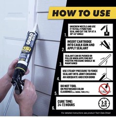 OSI QUAD MAX Window Door & Siding Sealant Caulk White S319 9.5 oz Case of 12