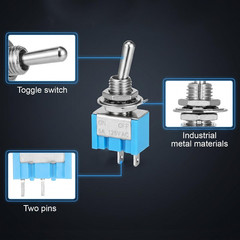 12 PCS Mini Toggle Switch, 2 Pin 2 Position Micro Rocker Switches, SPST