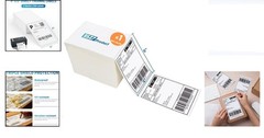 4×6 Direct Thermal Shipping Labels 500 Pack compatible with Zebra Brother