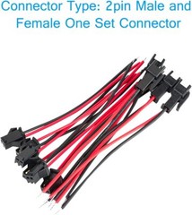 2-Pin For JST SM Plug Male+Female Connector 22 AWG 10CM Electrical Cable Wire