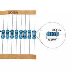 500Pcs 50 Values 1% 1Ω~10MΩ 1W (1 Watt) Metal Film Resistor Assortment Kit Set