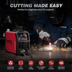 ARCCAPTAIN Plasma Cutter 50A Air Cutting Machine Dual Voltage LED Display IGBT