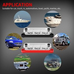 Bus Bar Terminal Block Copper Stainless Steel 12V-48V Marine Power Distribution
