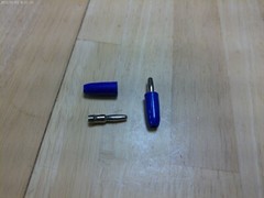 Lot/5 Vintage HH Smith 455 BLUE Solderless Banana Male Plug,15 Amps 1 KV.NOS