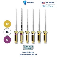 GemDent ApexDrive PathFiles NiTi Glide Path Files Endo Rotary Assorted #13-#19