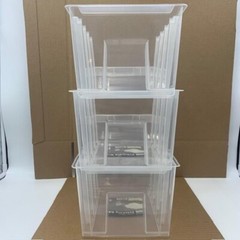 12- Store House Large Clear Stacking Bins 12-3/4″ L x 8-1/4″W x 6″H Storage Tool