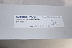 Set of carbon vane 250-39-4mm 7pcs compatible with(fits for) Becker DVT 3.100