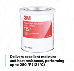 3M Neoprene High Performance Contact Adhesive 1357, Gray-Green, 1 Quart Can