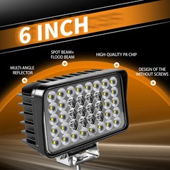 6″ LED Work Light Spot Flood Combo Fog Beam For John Deere Kubota Kubota Tractor