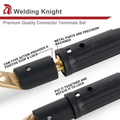 CT40FA Welding Terminals Connector Brass LC40 45 Angle 17/32″ Hole 2 PCS